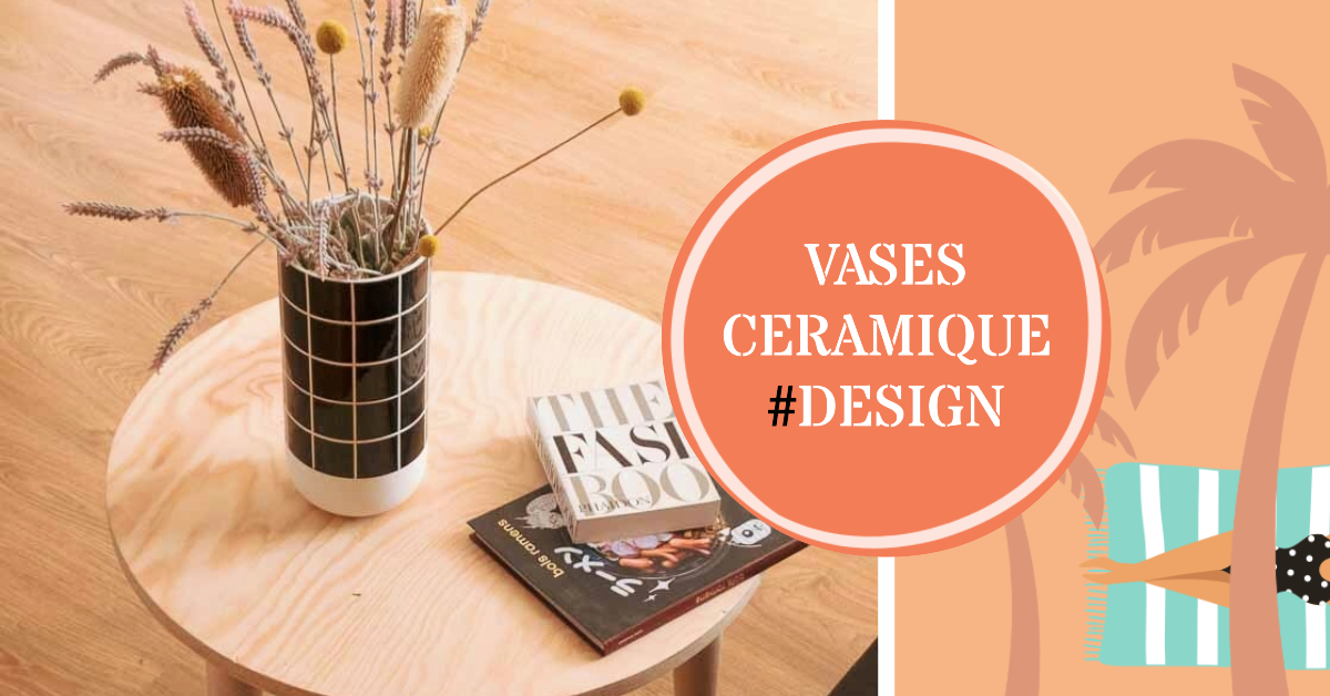  Vases design en céramique fait à la main sur une table en bois de la boutique en ligne Hag Dsgn